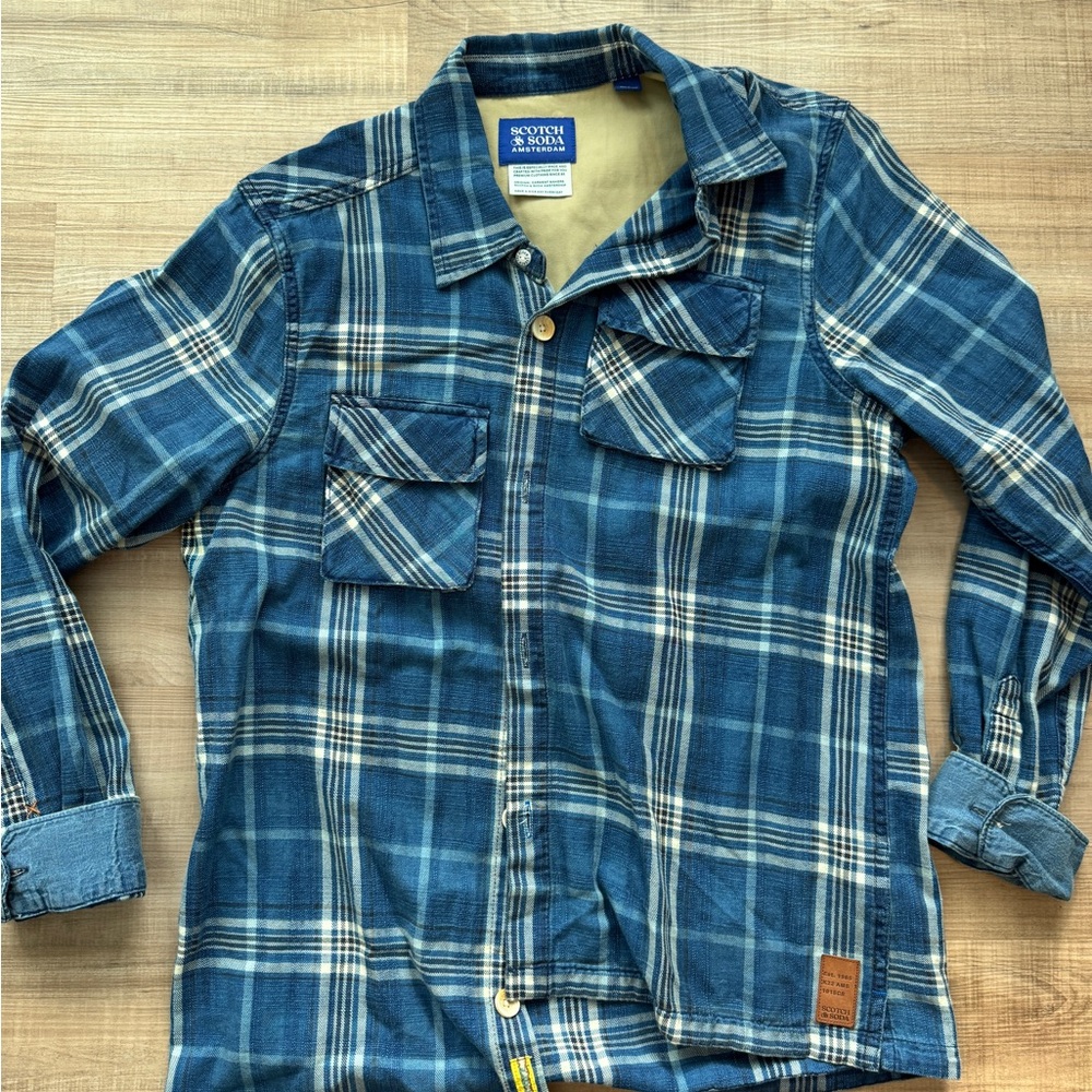 Scotch & Soda Blue Checkered Casual Shirt